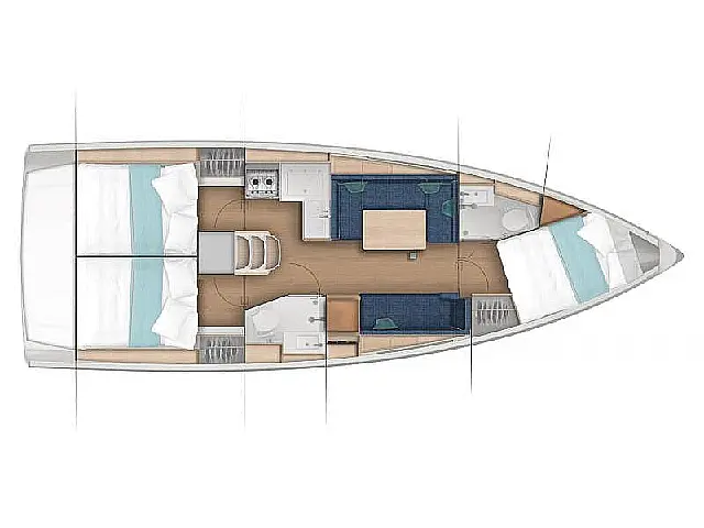 Sun Odyssey 380 - [Layout image]