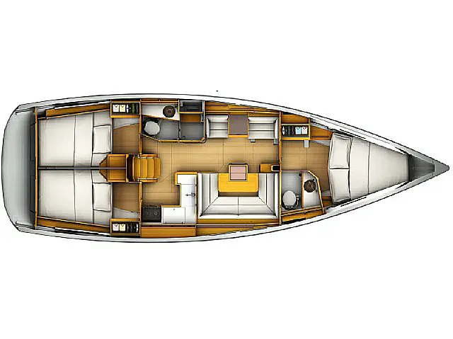 Sun Odyssey 419 /3cab - [Layout image]