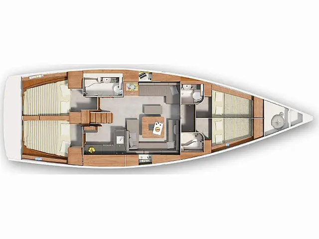 Hanse 455 - [Layout image]