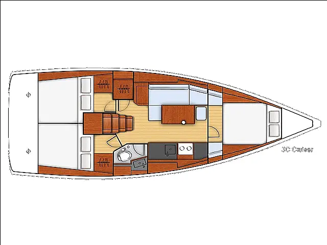 Oceanis 38 - [Layout image]