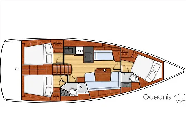 Oceanis 41.1 - [Layout image]