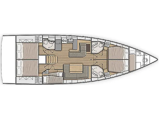 Oceanis 51.1 - [Layout image]