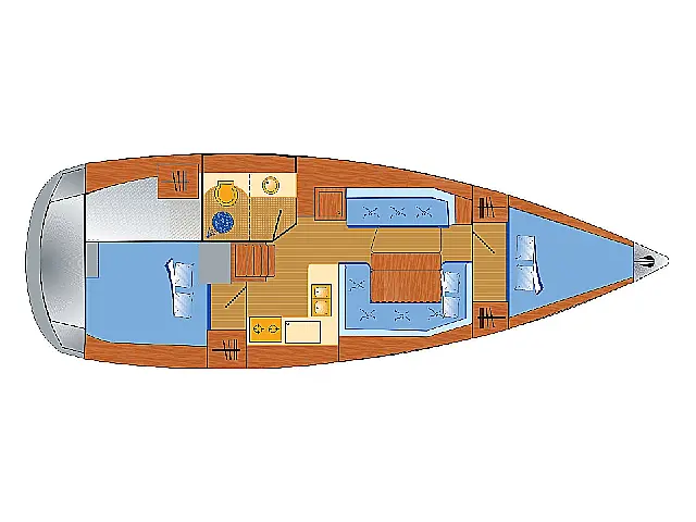 Sun Odyssey 389 - 2 cab - [Layout image]