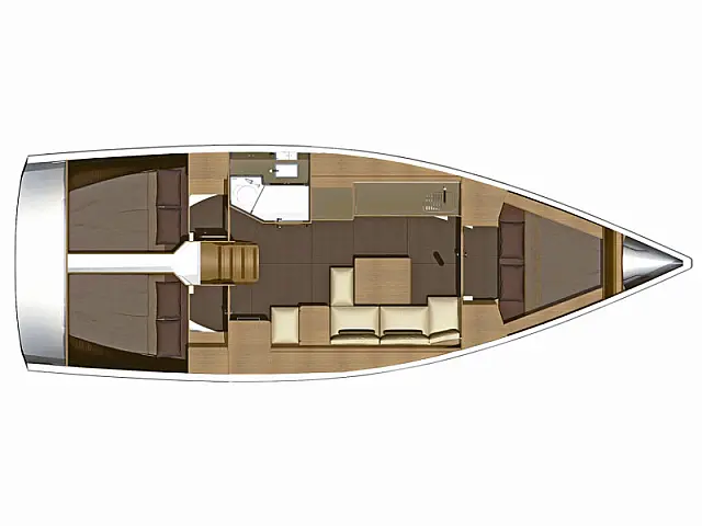 Dufour 382 Grand Large - [Layout image]