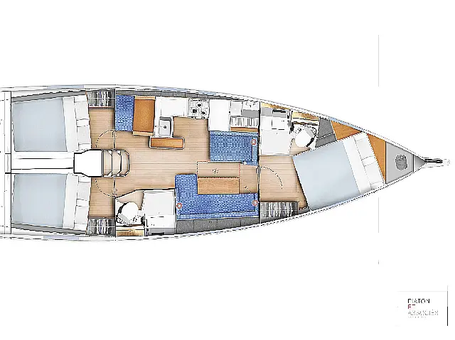 Sun Odyssey 410 - [Layout image]