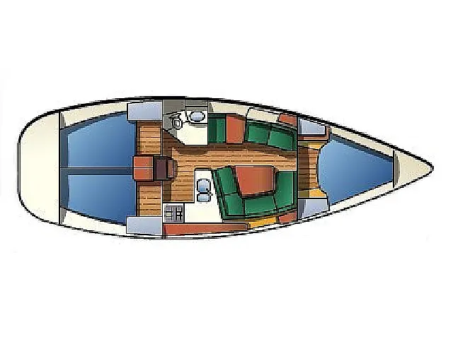 Sun Odyssey 37 - [Layout image]