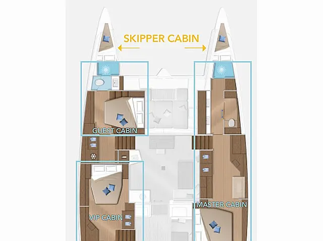 Lagoon 52 F owner version - [Layout image]