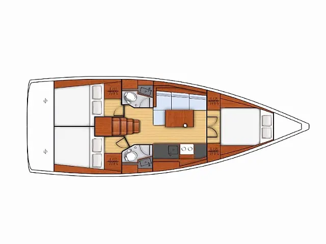 Oceanis 38.1 - [Layout image]