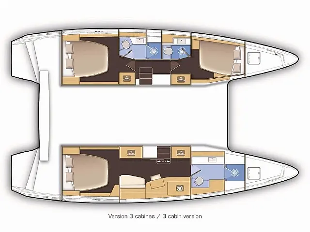 Lagoon 42 Version 3 Cabinas Full Equipe - [Layout image]