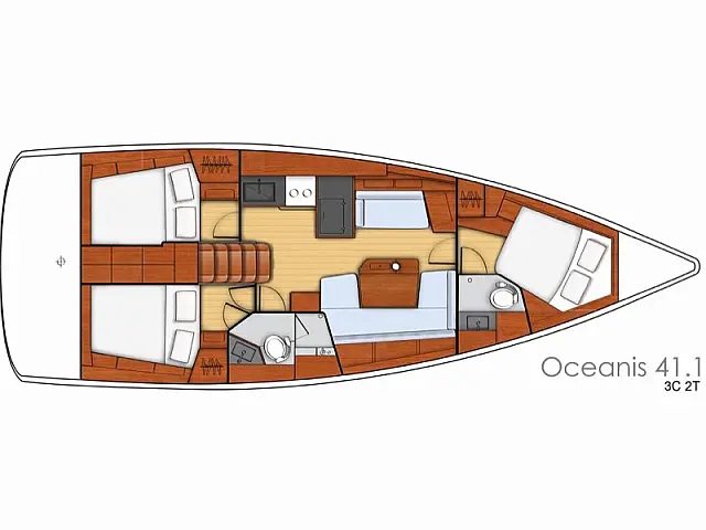 Oceanis 41.1 - [Layout image]