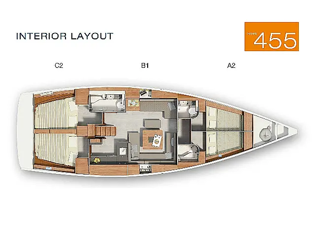 Hanse 455 - [Layout image]