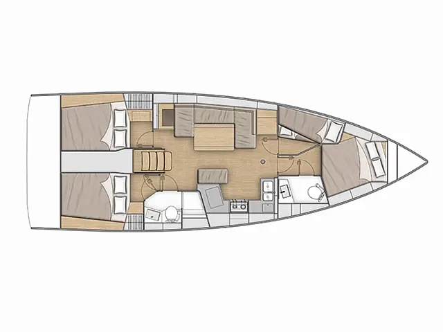 Oceanis 40.1 (4cab) - [Layout image]