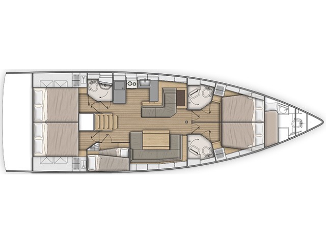 Oceanis 51.1 - [Layout image]