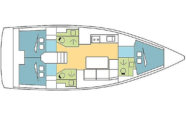 Dufour 390 Grand Large - [Layout image]