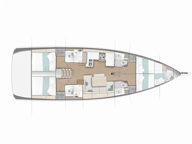 Sun Odyssey 490 - [Layout image]