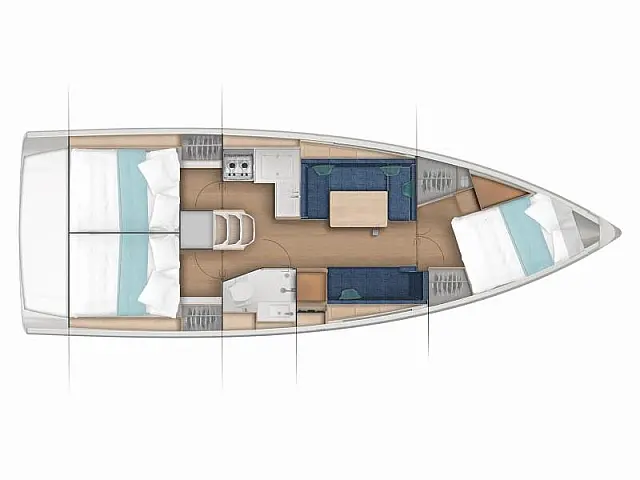 Sun Odyssey 380 - [Layout image]