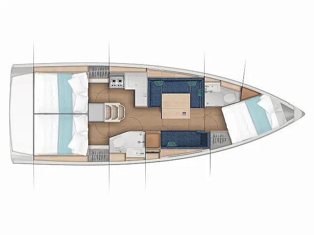 Sun Odyssey 380 - [Layout image]