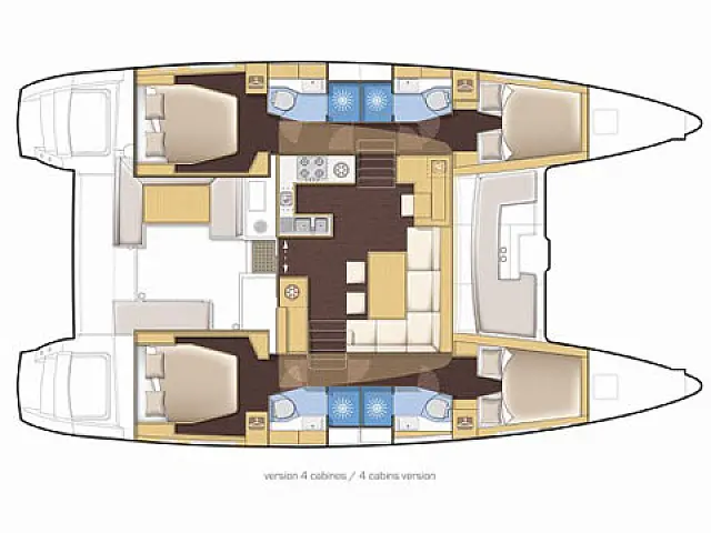 Lagoon 450 Flybridge - [Layout image]