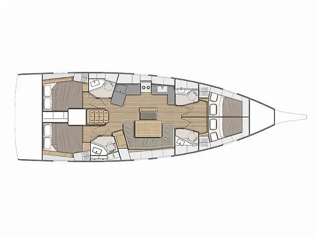 Oceanis 46.1 (4 cab) - [Layout image]