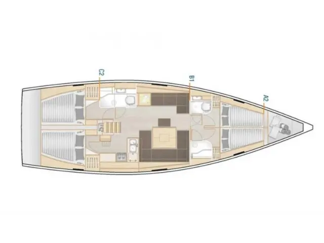 Hanse 458 - [Layout image]