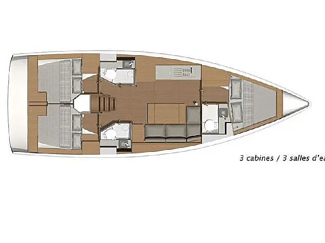 Dufour 390 Grand Large - [Layout image]