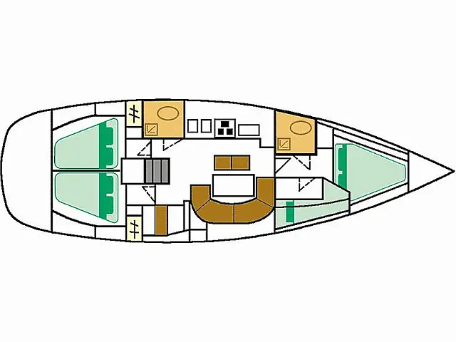 Oceanis 411 Clipper - [Layout image]