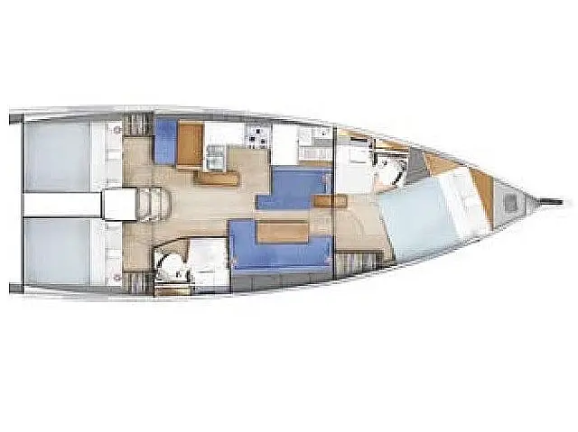 Sun Odyssey 410 Performance - New sail - [Layout image]