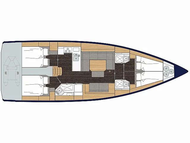 Bavaria C45 A/C & GEN - [Layout image]