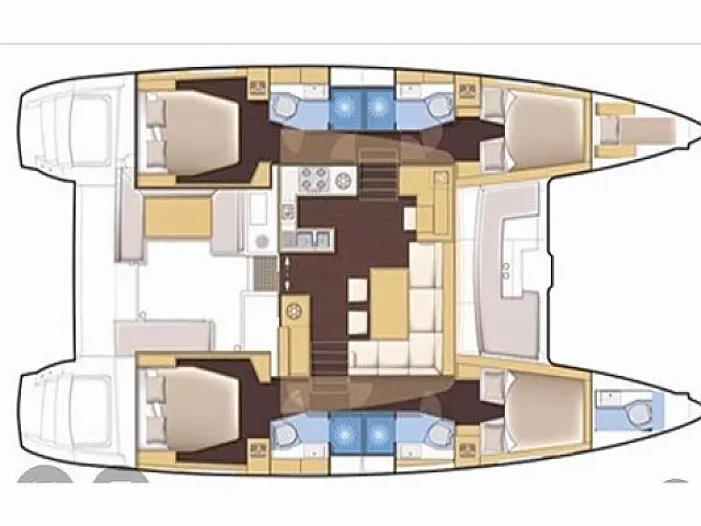 Lagoon 450  Flybridge - [Layout image]