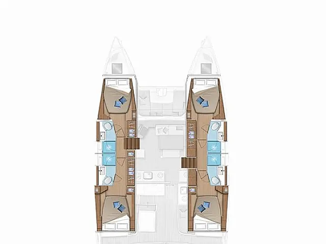 LAGOON 46 / 4 CABINS - [Layout image]