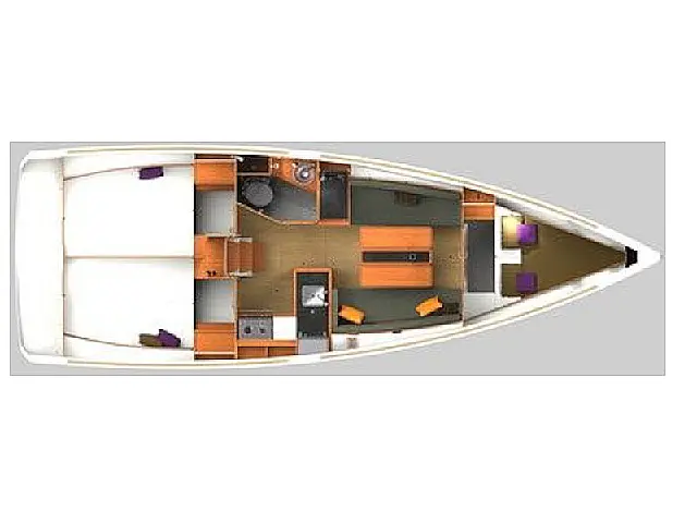 Sun Odyssey 349 b - [Layout image]