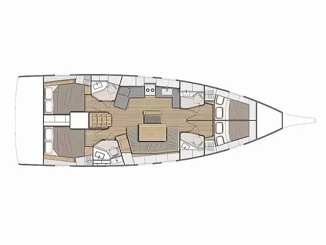 Oceanis 46.1 (4 cab) - [Layout image]