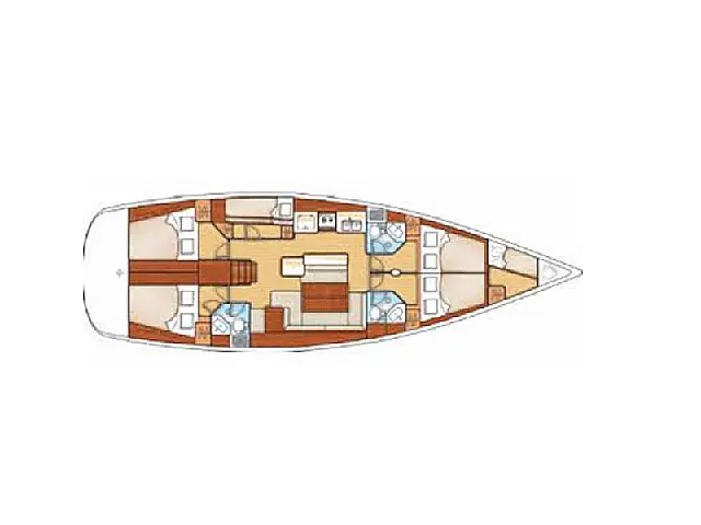 Beneteau Cyclades 50.5   - [Layout image]