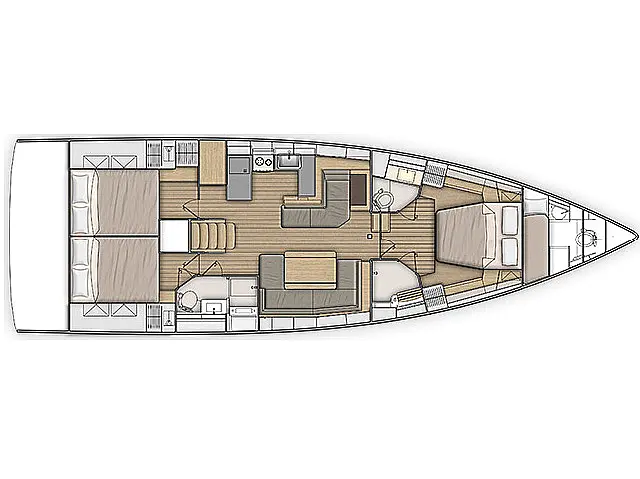 Oceanis 51.1 - [Layout image]