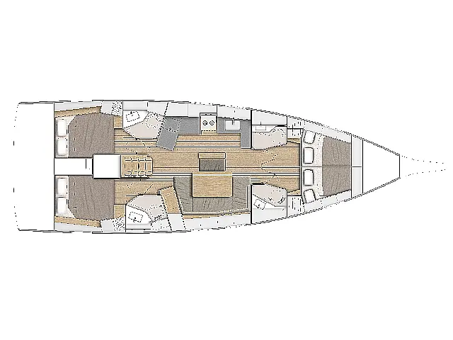 Oceanis 46.1 - [Layout image]