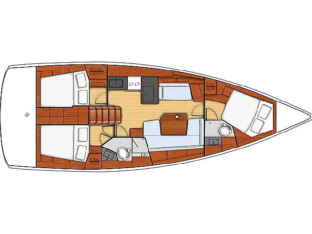 Oceanis 41.1 - [Layout image]