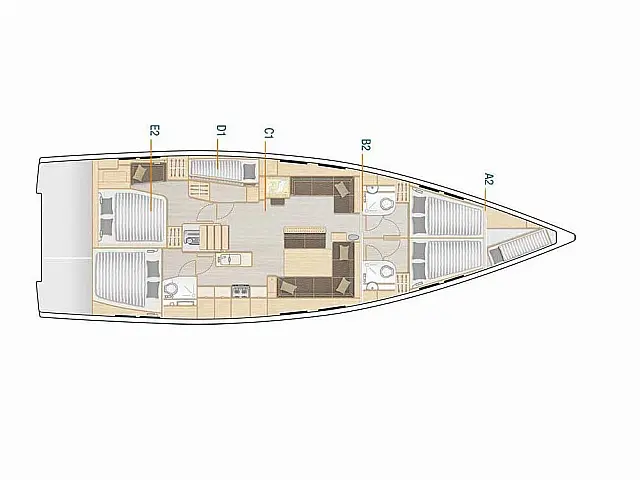 Hanse 548 - [Layout image]