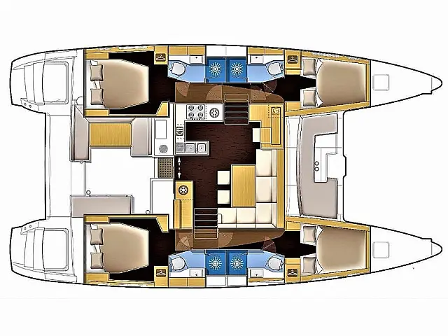 Lagoon 450 Fly - [Layout image]