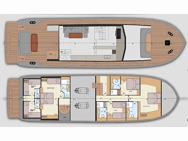 27M Trawler Motor Yacht Lavin - [Layout image]