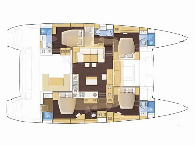 Lagoon 560 S2 FULL EQUIPE LUXE - [Layout image]