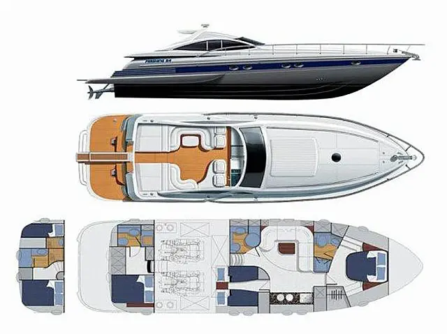 Pershing 54 Open - [Layout image]