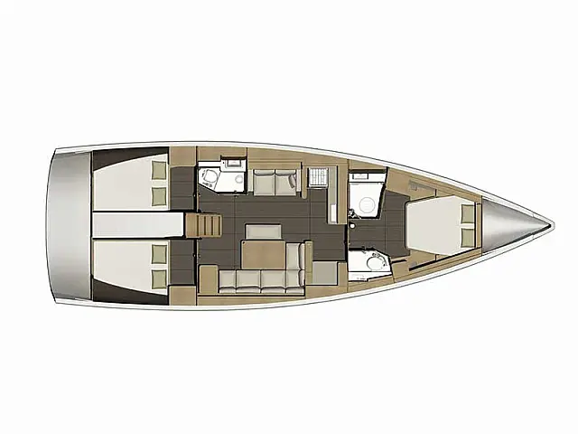 Dufour 460 GL 3 cab - [Layout image]