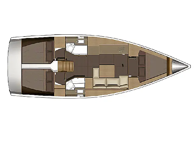 Dufour 382 Grand Large - [Layout image]