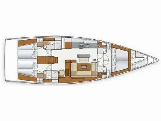 Hanse 575 - 1cab - [Layout image]