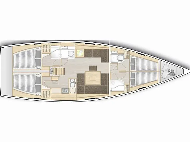 Hanse 458 - [Layout image]