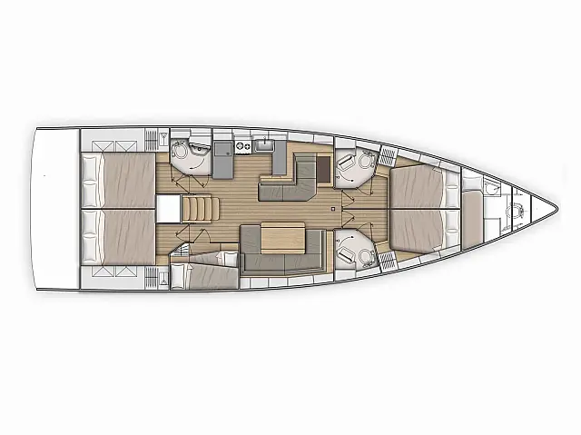 Oceanis 51.1 - [Layout image]