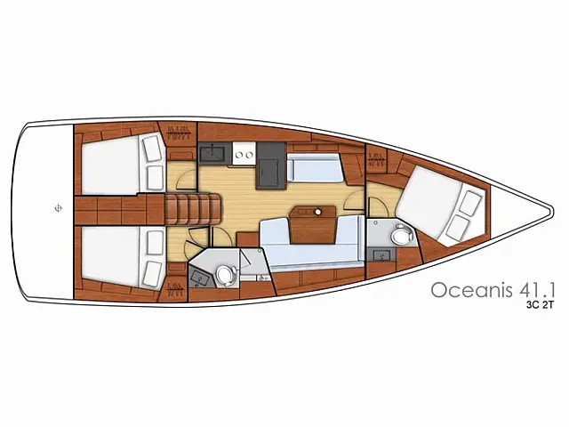 Oceanis 41.1 - [Layout image]