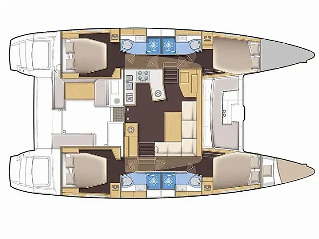 Lagoon 450 Sport - [Layout image]