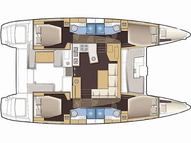 Lagoon 450  Flybridge - [Layout image]