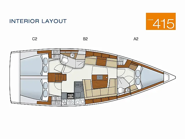 Hanse 415 - [Layout image]